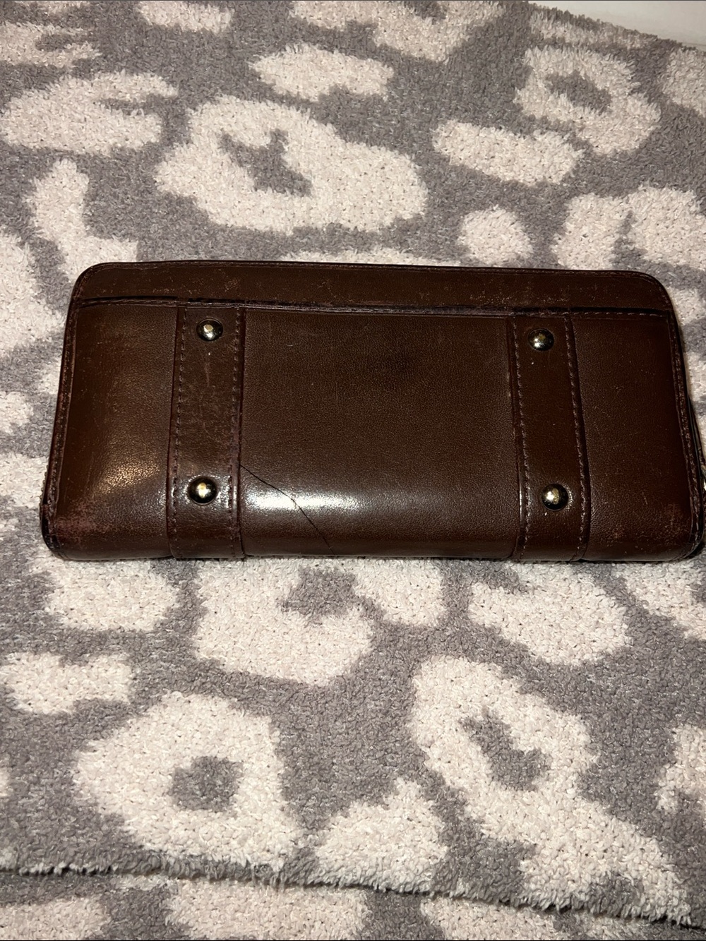 Vintage Coach Zoe Double Pouch Zip Around Wallet - Picture 7 of 15
